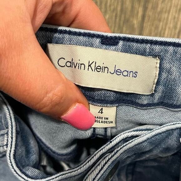 Calvin Klein Jeans Ankle Skinny Denim Mid Rise Stretch Light Wash Blue Size 4 - Picture 7 of 11